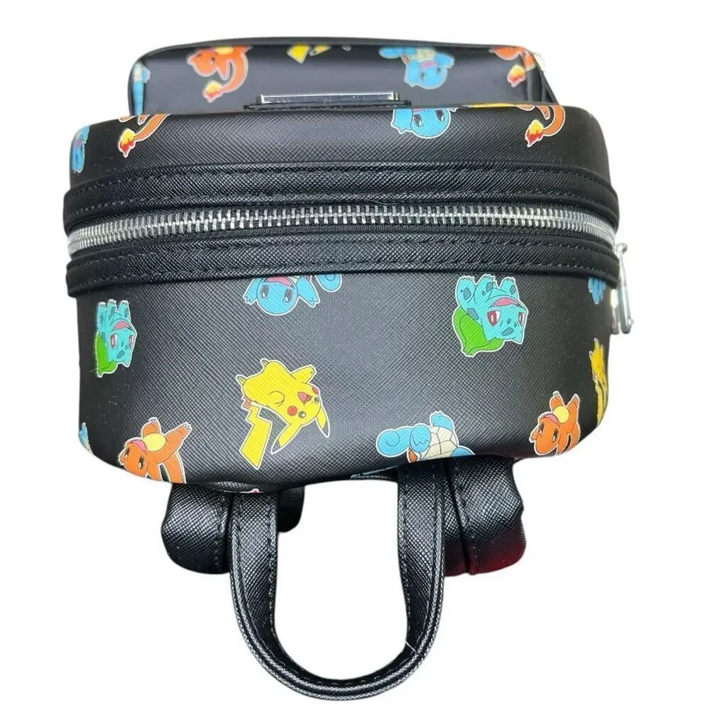 NEW Loungefly CL Exclusive Pokémon Starters Black Mini Backpack